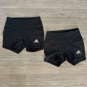 2 Pairs ADIDAS Volleyball Shorts Black XS